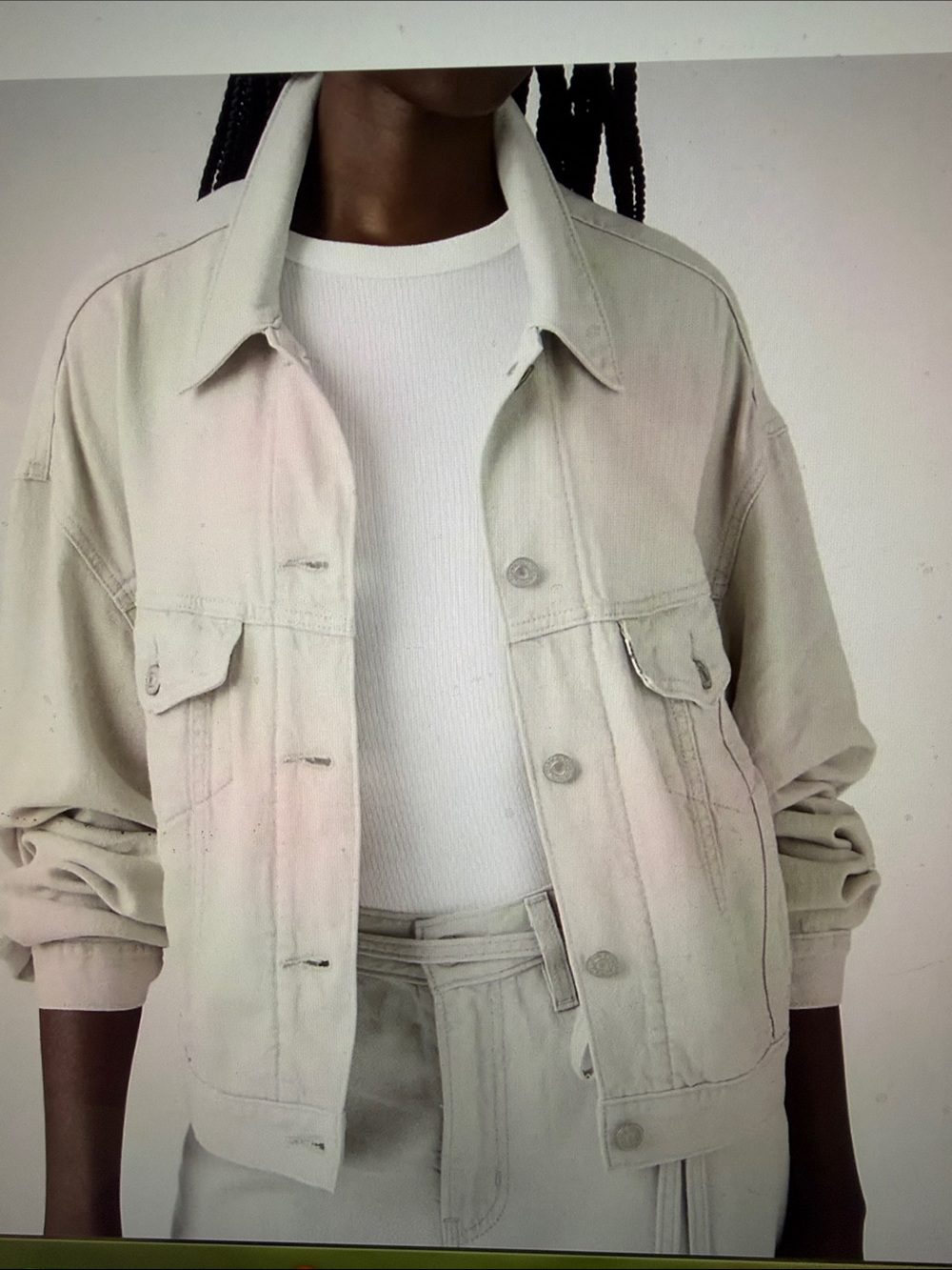Levi’s shrunken 90’s linen blend lightweight trucker jacket